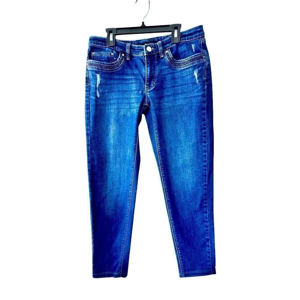 White House Black Market Girlfriend Denim Jeans Straight Leg SZ 4